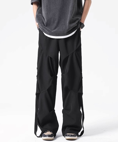 Theater code（シアターコード）の「▲drawstring design pilot pants /ドローストリングス パイロット パンツ カーゴパンツ（カーゴパンツ・メンズ・ブラック/ライトグレー・2/3）」の8枚目の写真