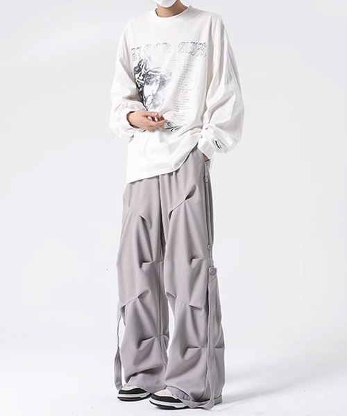 Theater code（シアターコード）の「▲drawstring design pilot pants /ドローストリングス パイロット パンツ カーゴパンツ（カーゴパンツ・メンズ・ブラック/ライトグレー・2/3）」の10枚目の写真