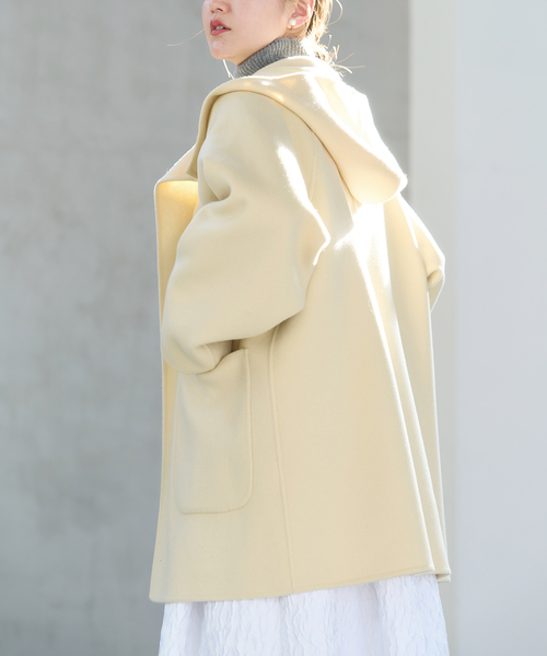 IENA（イエナ）の「SUPER120 ダブルフェイスフードコート（その他