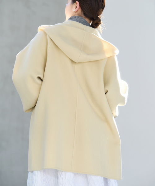 IENA（イエナ）の「SUPER120 ダブルフェイスフードコート（その他