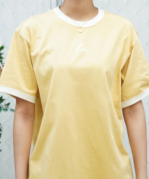 adidas(アディダス)の「adidas/アディダス Tシャツ オーバーサイズ クルーネック ルーズフィット JSY22(Tシャツ/カットソー・レディース・ホワイト/ライトブルー/イエロー・XL/L/M)」の8枚目の写真