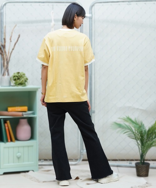 adidas(アディダス)の「adidas/アディダス Tシャツ オーバーサイズ クルーネック ルーズフィット JSY22(Tシャツ/カットソー・レディース・ホワイト/ライトブルー/イエロー・XL/L/M)」の6枚目の写真