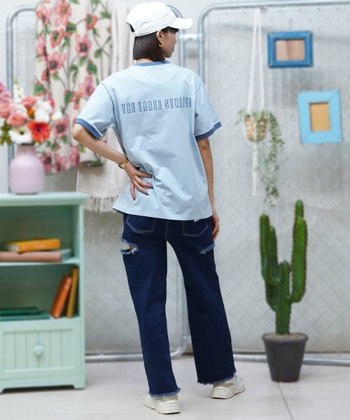 adidas(アディダス)の「adidas/アディダス Tシャツ オーバーサイズ クルーネック ルーズフィット JSY22(Tシャツ/カットソー・レディース・ホワイト/ライトブルー/イエロー・XL/L/M)」の16枚目の写真