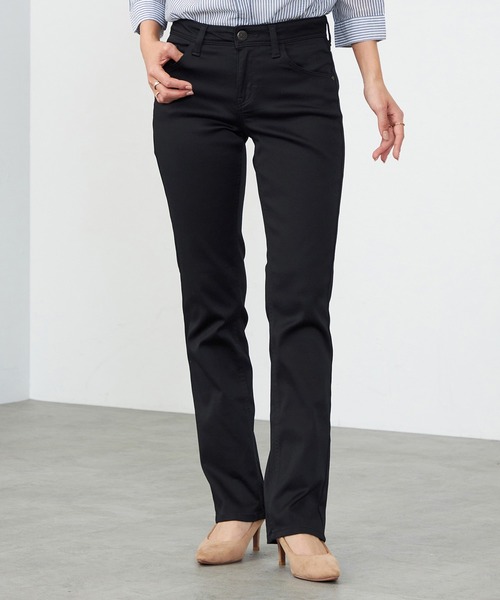 C17（シーセブンティーン）の「C17 ストレートデニムパンツ（デニムパンツ・レディース・ブラック/ダークインディゴブルー/アイボリー/ブルー/インディゴブルー/ライトインディゴブルー/ブラック系その他2/ブラック系その他・33/27/28/29/34/32/30/31/26）」の3枚目の写真