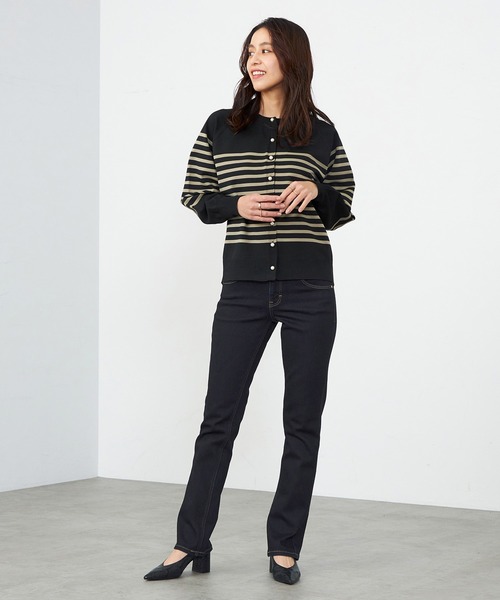 C17（シーセブンティーン）の「C17 ストレートデニムパンツ（デニムパンツ・レディース・ブラック/ダークインディゴブルー/アイボリー/ブルー/インディゴブルー/ライトインディゴブルー/ブラック系その他2/ブラック系その他・33/27/28/29/34/32/30/31/26）」の16枚目の写真