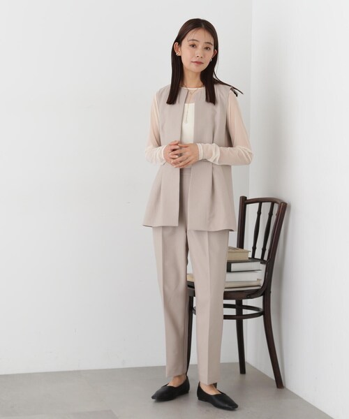 N.(N. Natural Beauty Basic)(エヌエヌナチュラルビューティーベーシック)の「◆チュールシアーカットソー(Tシャツ/カットソー・レディース・オフホワイト/ブラック/ブルーグレー・MEDIUM)」の18枚目の写真