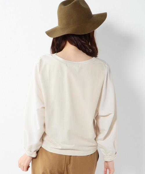 Another Edition（アナザーエディション）の「ボリュームフハク袖×カットトップス/AEBC ﾎﾞﾘｭｰﾑﾌﾊｸSLV*ｶｯﾄTee（Tシャツ/カットソー・レディース・オフホワイト/ブラック/オレンジ系その他・ﾌﾘ-）」の19枚目の写真