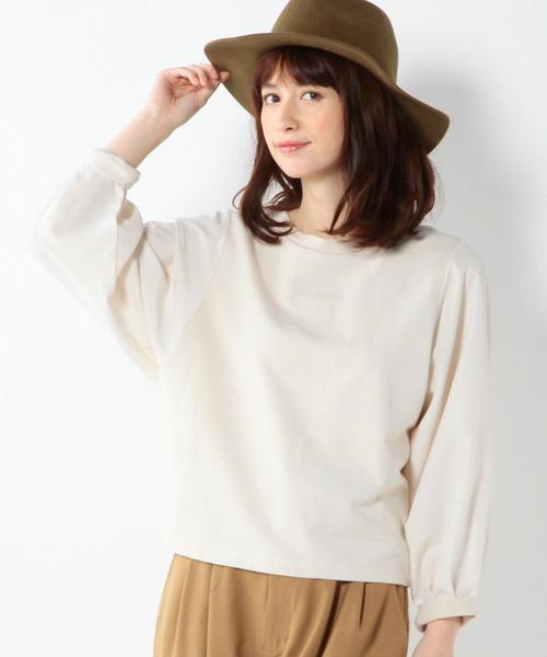 Another Edition（アナザーエディション）の「ボリュームフハク袖×カットトップス/AEBC ﾎﾞﾘｭｰﾑﾌﾊｸSLV*ｶｯﾄTee（Tシャツ/カットソー・レディース・オフホワイト/ブラック/オレンジ系その他・ﾌﾘ-）」の20枚目の写真