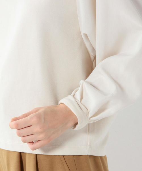 Another Edition（アナザーエディション）の「ボリュームフハク袖×カットトップス/AEBC ﾎﾞﾘｭｰﾑﾌﾊｸSLV*ｶｯﾄTee（Tシャツ/カットソー・レディース・オフホワイト/ブラック/オレンジ系その他・ﾌﾘ-）」の13枚目の写真