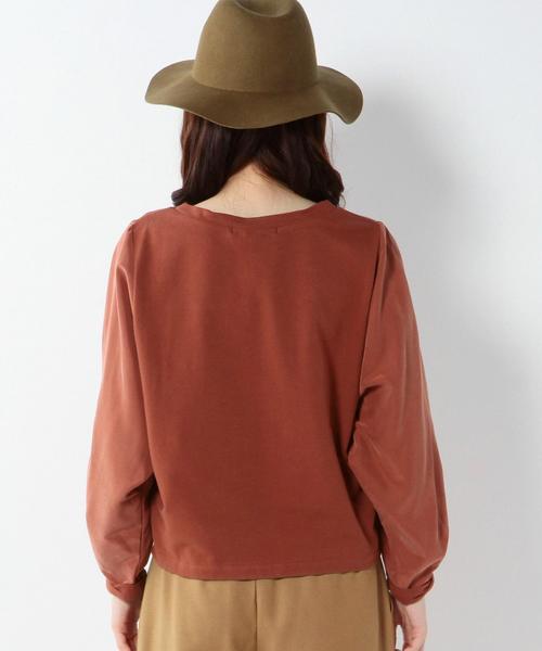 Another Edition（アナザーエディション）の「ボリュームフハク袖×カットトップス/AEBC ﾎﾞﾘｭｰﾑﾌﾊｸSLV*ｶｯﾄTee（Tシャツ/カットソー・レディース・オフホワイト/ブラック/オレンジ系その他・ﾌﾘ-）」の9枚目の写真