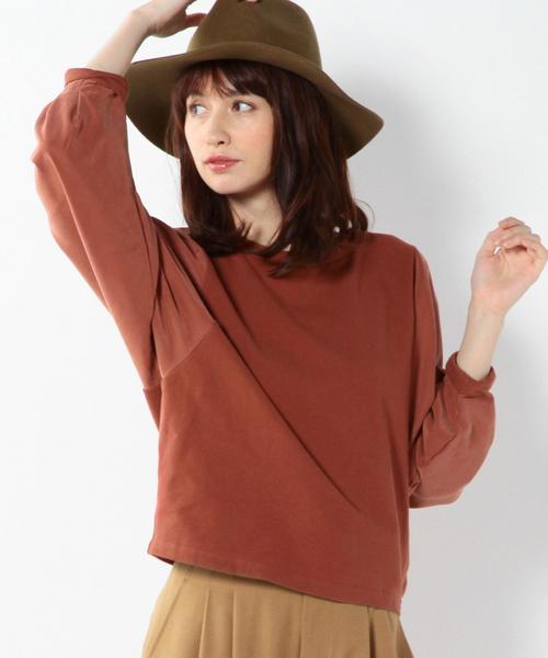 Another Edition（アナザーエディション）の「ボリュームフハク袖×カットトップス/AEBC ﾎﾞﾘｭｰﾑﾌﾊｸSLV*ｶｯﾄTee（Tシャツ/カットソー・レディース・オフホワイト/ブラック/オレンジ系その他・ﾌﾘ-）」の11枚目の写真