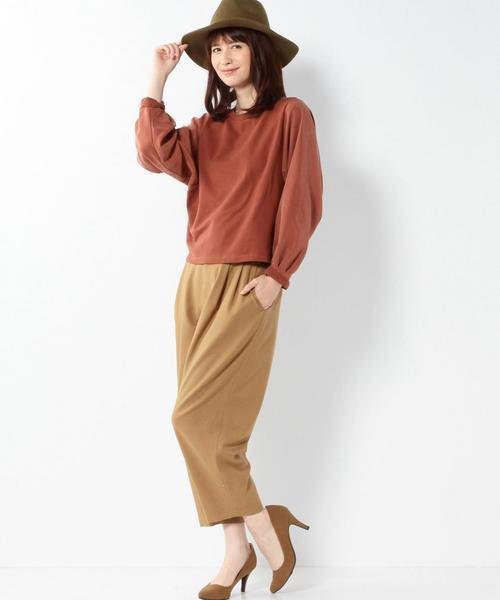 Another Edition（アナザーエディション）の「ボリュームフハク袖×カットトップス/AEBC ﾎﾞﾘｭｰﾑﾌﾊｸSLV*ｶｯﾄTee（Tシャツ/カットソー・レディース・オフホワイト/ブラック/オレンジ系その他・ﾌﾘ-）」の12枚目の写真