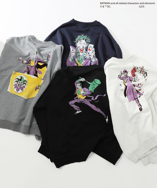 JOKER(ジョーカー)の「【THE JOKER / ジョーカー】別注 フロッキープリント クルーネックスウェット(スウェット・メンズ・ネイビー/アイボリー/ブラック/グレー・LARGE/MEDIUM)」の7枚目の写真