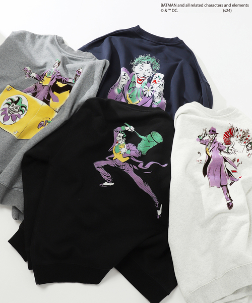 JOKER(ジョーカー)の「【THE JOKER / ジョーカー】別注 フロッキープリント クルーネックスウェット(スウェット・メンズ・ネイビー/アイボリー/ブラック/グレー・LARGE/MEDIUM)」の8枚目の写真