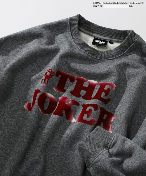 JOKER(ジョーカー)の「【THE JOKER / ジョーカー】別注 フロッキープリント クルーネックスウェット(スウェット・メンズ・ネイビー/アイボリー/ブラック/グレー・LARGE/MEDIUM)」の13枚目の写真