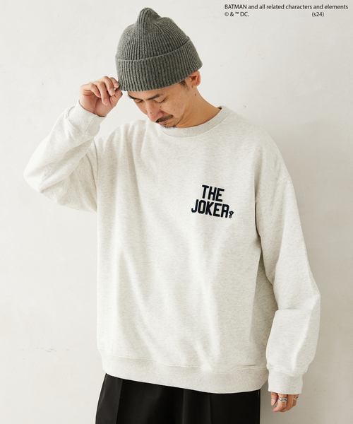JOKER(ジョーカー)の「【THE JOKER / ジョーカー】別注 フロッキープリント クルーネックスウェット(スウェット・メンズ・ネイビー/アイボリー/ブラック/グレー・LARGE/MEDIUM)」の19枚目の写真