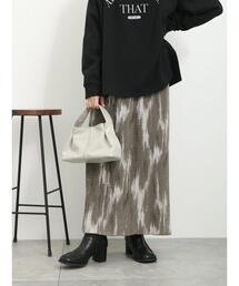 ベロアニュアンス柄ナロースカート