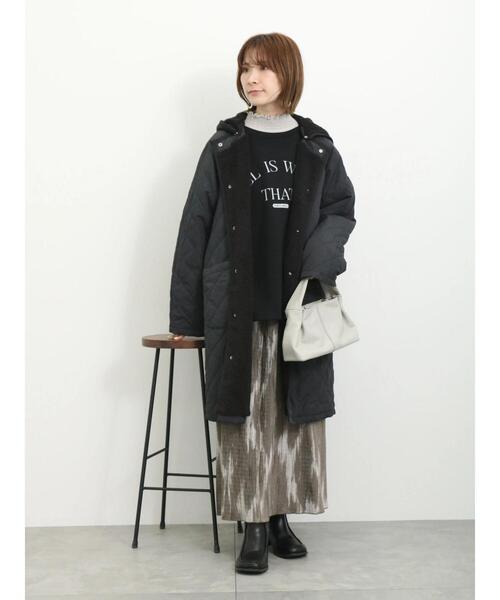 Samansa Mos2 blue（サマンサモスモスブルー）の「ベロアニュアンス柄ナロースカート（スカート・レディース・ベージュ/チャコールグレー/モカ・F）」の14枚目の写真