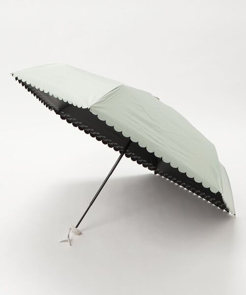 Waterfront(ウォーターフロント)の「ネオミニ UVブロック 折 51cm 晴雨兼用傘 日傘 雨傘(折りたたみ傘・レディース・ブラック/スモークピンク/サックスブルー/ピンクベージュ/アッシュグレー/ホワイト/ライトグリーン/イエロー/サンドベージュ・FREE)」の13枚目の写真