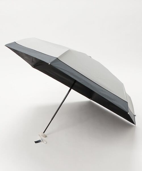 Waterfront(ウォーターフロント)の「ネオミニ UVブロック 折 51cm 晴雨兼用傘 日傘 雨傘(折りたたみ傘・レディース・ブラック/スモークピンク/サックスブルー/ピンクベージュ/アッシュグレー/ホワイト/ライトグリーン/イエロー/サンドベージュ・FREE)」の14枚目の写真