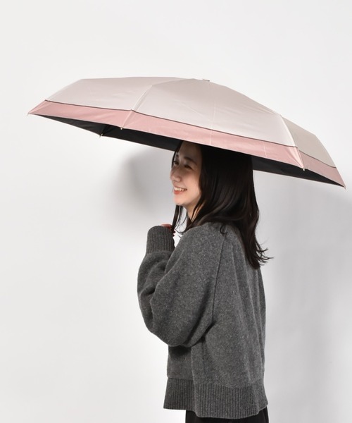 Waterfront(ウォーターフロント)の「ネオミニ UVブロック 折 51cm 晴雨兼用傘 日傘 雨傘(折りたたみ傘・レディース・ブラック/スモークピンク/サックスブルー/ピンクベージュ/アッシュグレー/ホワイト/ライトグリーン/イエロー/サンドベージュ・FREE)」の17枚目の写真