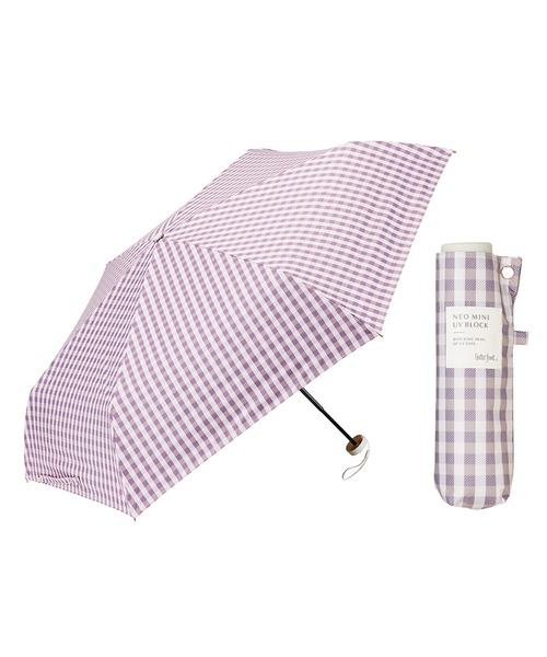 Waterfront(ウォーターフロント)の「ネオミニ UVブロック 折 51cm 晴雨兼用傘 日傘 雨傘(折りたたみ傘・レディース・ブラック/スモークピンク/サックスブルー/ピンクベージュ/アッシュグレー/ホワイト/ライトグリーン/イエロー/サンドベージュ・FREE)」の18枚目の写真