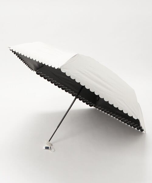Waterfront(ウォーターフロント)の「ネオミニ UVブロック 折 51cm 晴雨兼用傘 日傘 雨傘(折りたたみ傘・レディース・ブラック/スモークピンク/サックスブルー/ピンクベージュ/アッシュグレー/ホワイト/ライトグリーン/イエロー/サンドベージュ・FREE)」の21枚目の写真