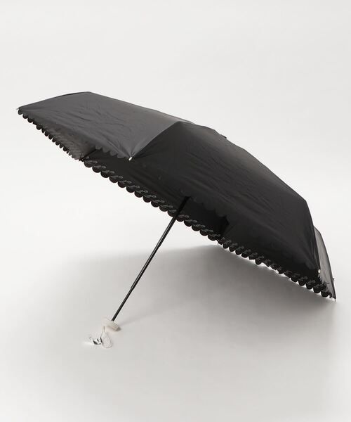 Waterfront(ウォーターフロント)の「ネオミニ UVブロック 折 51cm 晴雨兼用傘 日傘 雨傘(折りたたみ傘・レディース・ブラック/スモークピンク/サックスブルー/ピンクベージュ/アッシュグレー/ホワイト/ライトグリーン/イエロー/サンドベージュ・FREE)」の20枚目の写真