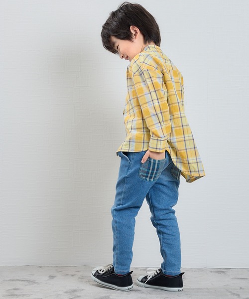 DILASH(ディラッシュ)の「ストレッチデニムパンツ(デニムパンツ・キッズ・ブルー/サックスブルー・140/90/100/110/120/130/80)」の3枚目の写真