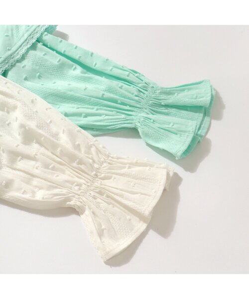 apres les cours（アプレレクール）の「フリルカラーブラウス（シャツ/ブラウス・キッズ・ミント/アイボリー・80/90/100/110/120/130/140）」の6枚目の写真