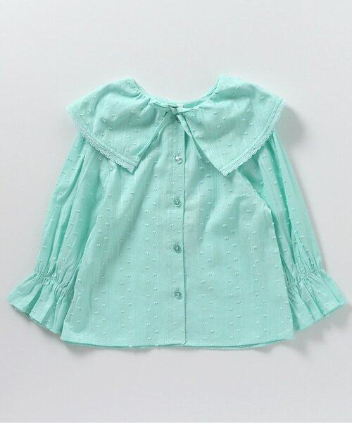 apres les cours（アプレレクール）の「フリルカラーブラウス（シャツ/ブラウス・キッズ・ミント/アイボリー・80/90/100/110/120/130/140）」の4枚目の写真