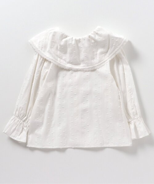 apres les cours（アプレレクール）の「フリルカラーブラウス（シャツ/ブラウス・キッズ・ミント/アイボリー・80/90/100/110/120/130/140）」の3枚目の写真