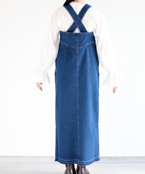 cepo（セポ）の「<セットアップ可能＞Wジップ カットオフデニムジャンスカ（ジャンパースカート・レディース・ブルー系1/ブルー系3・M）」の17枚目の写真