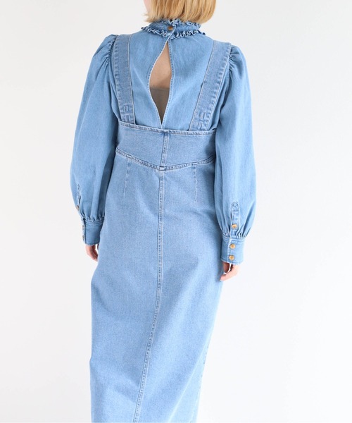 cepo（セポ）の「<セットアップ可能＞Wジップ カットオフデニムジャンスカ（ジャンパースカート・レディース・ブルー系1/ブルー系3・M）」の5枚目の写真