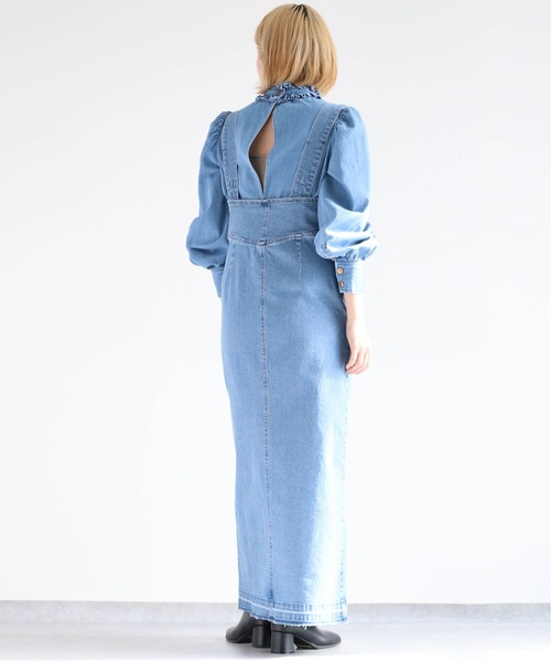 cepo（セポ）の「<セットアップ可能＞Wジップ カットオフデニムジャンスカ（ジャンパースカート・レディース・ブルー系1/ブルー系3・M）」の9枚目の写真