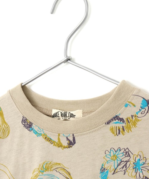 週末セール！古着リメイク☆個性的☆カラフル総柄シャツ×tシャツ☆ 半袖 Tシャツ 桜 舞妓 和柄 刺繍 3L 4L トップス Tシャツ