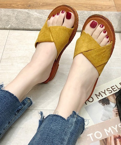 Miniministore(ミニミニストア)の「ぺたんこサンダル レディース フラット(サンダル・レディース・ベージュ/イエロー/ブラック/ブルー・22.5cm/23.0cm/23.5cm/24.0cm/24.5cm/25.0cm)」の11枚目の写真