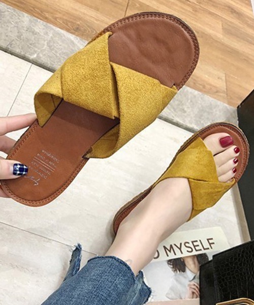 Miniministore(ミニミニストア)の「ぺたんこサンダル レディース フラット(サンダル・レディース・ベージュ/イエロー/ブラック/ブルー・22.5cm/23.0cm/23.5cm/24.0cm/24.5cm/25.0cm)」の12枚目の写真