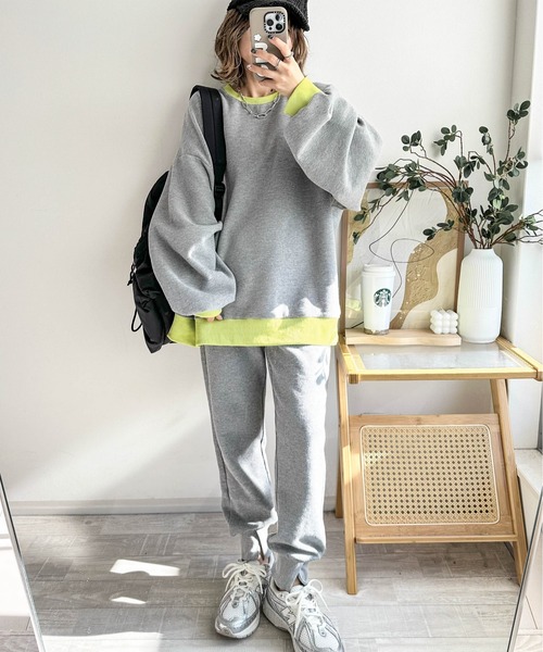 AMELY（エミリー）の「《emaさんコラボ》ワッフルトップス（Tシャツ/カットソー・レディース・ライトグレー/ネイビー/ベージュ/アイボリー/ブラック/ブルー/ピンク/パープル/オレンジ/グレー系その他/ブラウン系その他・フリー）」の17枚目の写真