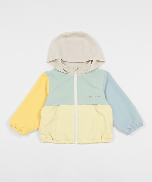 petit main(プティマイン)の「【リンク/撥水加工】切替ウィンブレ(キッズサイズ)(ブルゾン・キッズ・レッド/イエロー/ラベンダー/ライトベージュ/アイボリー/ピンク・110cm/90cm/80cm/100cm/130cm/120cm)」の11枚目の写真