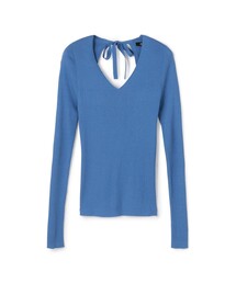 EDITION | コットンシルク バックオープンニットトップス(ニット/セーター)