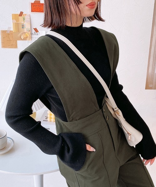 nissen（ニッセン）の「【販売終了】２ＷＡＹサロペットパンツ（サロペット/オーバーオール・レディース・オリーブ・M/L）」の2枚目の写真