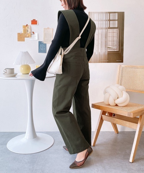 nissen（ニッセン）の「【販売終了】２ＷＡＹサロペットパンツ（サロペット/オーバーオール・レディース・オリーブ・M/L）」の9枚目の写真