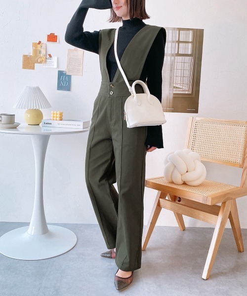 nissen（ニッセン）の「【販売終了】２ＷＡＹサロペットパンツ（サロペット/オーバーオール・レディース・オリーブ・M/L）」の6枚目の写真