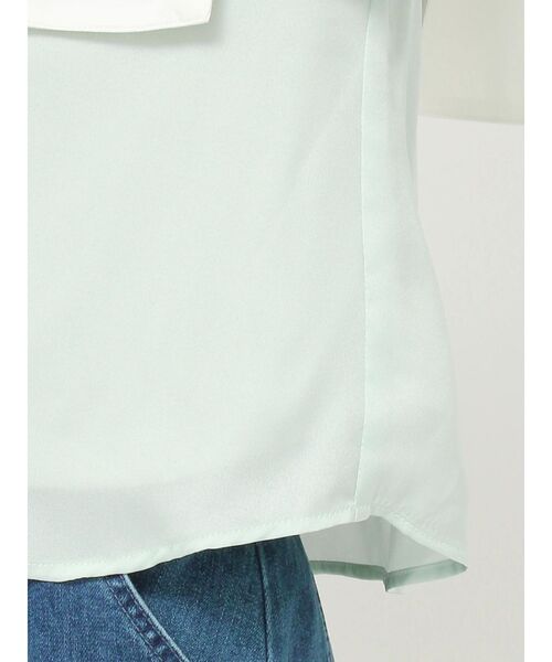 MERCURYDUO（マーキュリーデュオ）の「ショルダーリボンオフショルブラウス（シャツ/ブラウス・レディース・ライトブルー/ブラック/ミント/オフホワイト・FREE）」の6枚目の写真