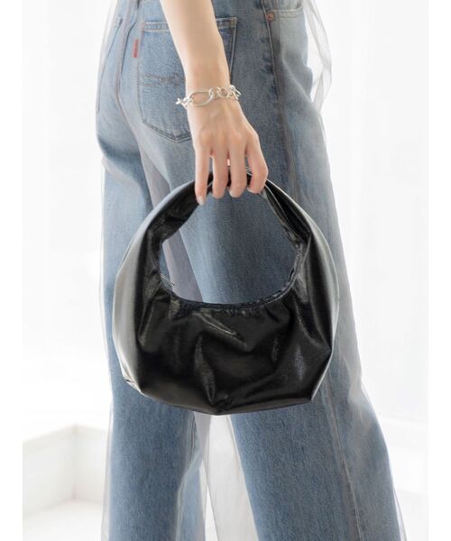 Ungrid（アングリッド）の「フェイクレザーハンドバッグ（ハンドバッグ・レディース・シルバー/ブラック・FREE）」の8枚目の写真