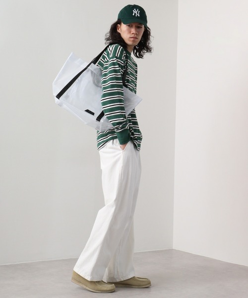 DAY OUT(デイアウト)の「DAY OUT LaTTICE W-handle Tore Bag(トートバッグ・メンズ・ホワイト・FREE)」の6枚目の写真