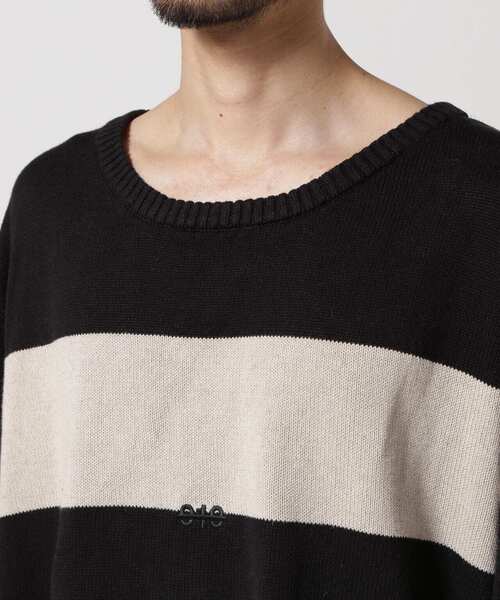 ROYAL FLASH(ロイヤルフラッシュ)の「A.F ARTEFACT/エーエフアーティファクト/STRIPES KNIT TOP(ニット/セーター・メンズ・ブラック・3)」の8枚目の写真