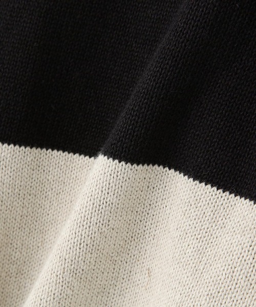 ROYAL FLASH(ロイヤルフラッシュ)の「A.F ARTEFACT/エーエフアーティファクト/STRIPES KNIT TOP(ニット/セーター・メンズ・ブラック・3)」の5枚目の写真