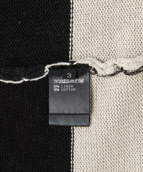 ROYAL FLASH(ロイヤルフラッシュ)の「A.F ARTEFACT/エーエフアーティファクト/STRIPES KNIT TOP(ニット/セーター・メンズ・ブラック・3)」の4枚目の写真